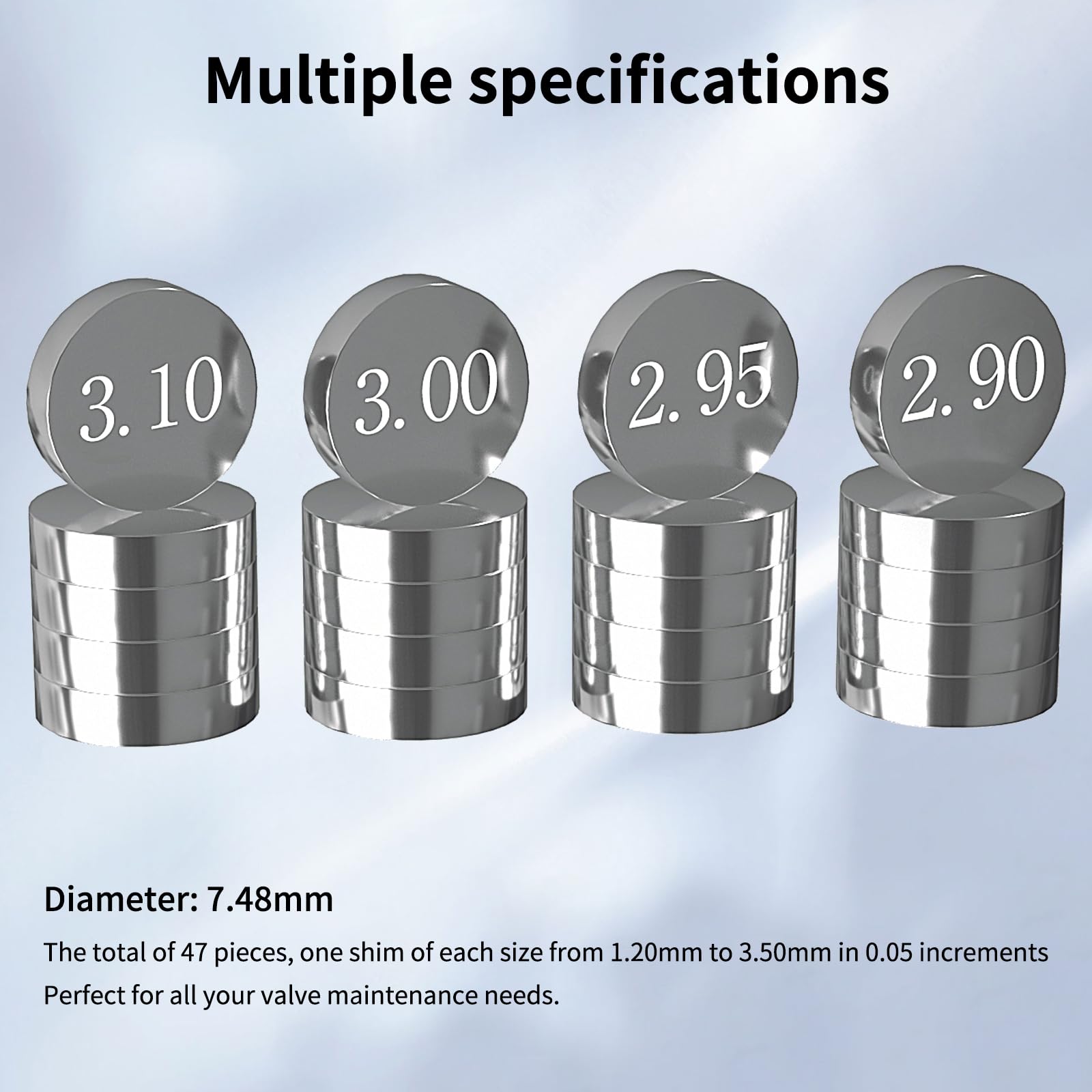 Amazon.com: KLWZH 7.48mm Adjustable Valve Shim Kit 1.20mm